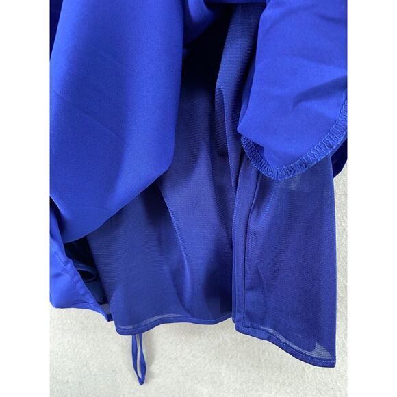 NWT Bar 111 Dress Women's Small Blue Collared Sleeveless Waist Tie Pockets Lined - Picture 6 of 10